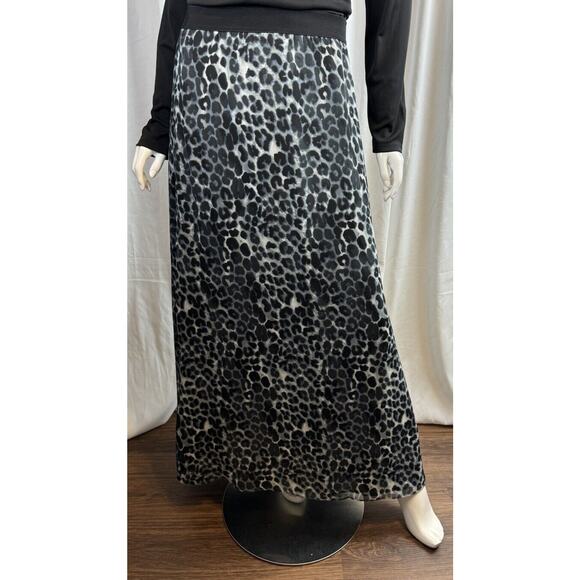 Express Leopard Maxi Skirt, Black, Gray & White, Sz: SP, 61-00 - Picture 6 of 16
